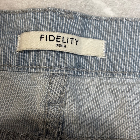 FIDELITY Denim Katie High Classic Flare Jeans Summer Stripe SZ 32 - Picture 5 of 6